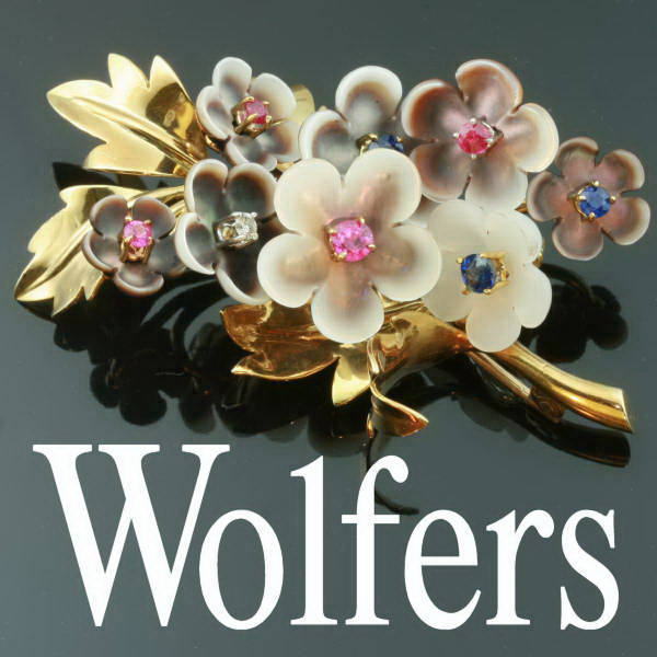 Joyful flower brooch from the fifties made by the famous jeweler Wolfers freres (image 8 of 16)